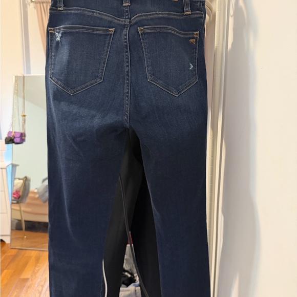 Madewelll Women’s Dark Blue Distressed Jeans - Picture 2 of 6